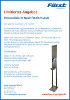 Die Fürst Sauberkeit bietet Ihnen eine elektrische personalisierte Desinfektionssäule an - Corona Desinfektion - Fürst Gruppe in Nürnberg, Bayern
